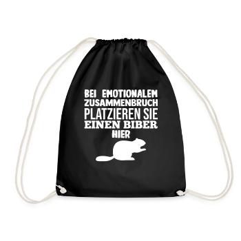 Nagetier Biberliebhaber Biber - Turnbeutel - Schwarz - Vorne