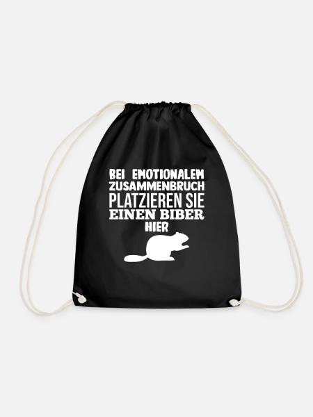 Nagetier Biberliebhaber Biber - Turnbeutel - Schwarz