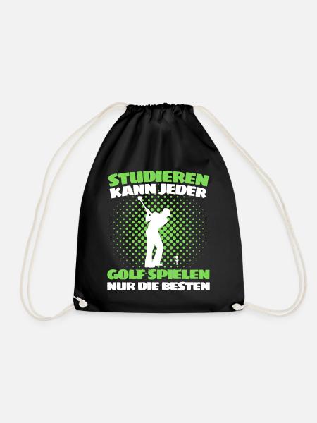 Lustiger Golf Spruch für Golfspieler und Golfer - Turnbeutel - Schwarz
