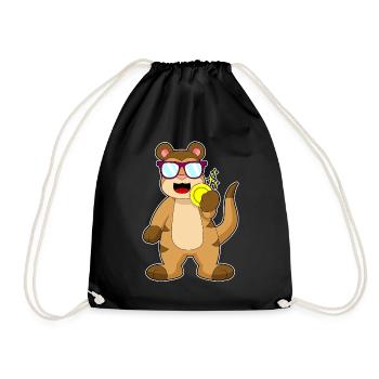 Meerkat Gold Coin - Drawstring Bag - black - Front