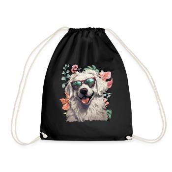 Maremma Abruzzo Shepherd Dog - Drawstring Bag - black - Front