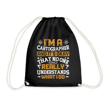 Cartographers - Drawstring Bag - black - Front