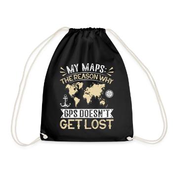 Cartographers - Drawstring Bag - black - Front