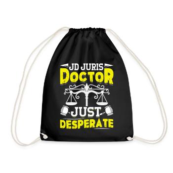 Doctorate Degree great - Turnbeutel - Schwarz - Vorne