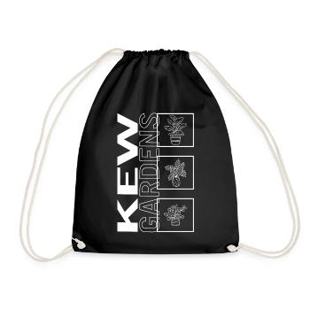 Kew Gardens, Garden Plant Gardening Lover - Drawstring Bag - black - Front