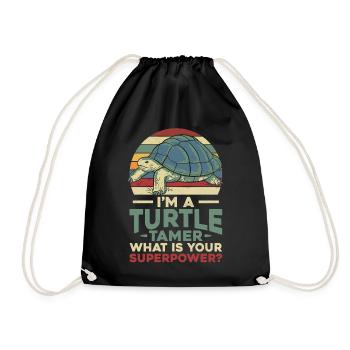 Sea Turtle Tortoise Retro Vintage - Sac de sport léger - noir - Devant