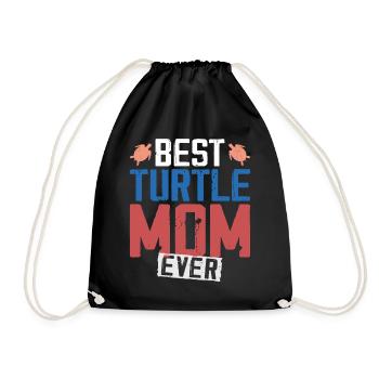 Sea Turtle Tortoise Mom Best - Drawstring Bag - black - Front