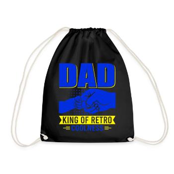 Retro Vintage Daddy 60s 70s 80s 90s Costume de fête - Sac de sport léger - noir - Devant