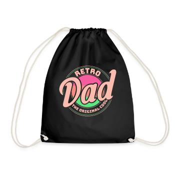 Retro Vintage Daddy 60s 70s 80s 90s Costume de fête - Sac de sport léger - noir - Devant