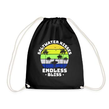 Surf, kitesurf, wakeboard, beach surfers - Sac de sport léger - noir - Devant