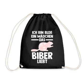 Nagetier Biberliebhaber Biber - Turnbeutel - Schwarz - Vorne
