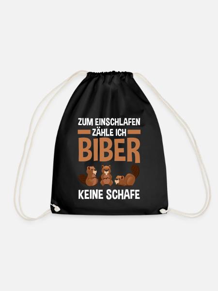 Nagetier Biberliebhaber Biber - Turnbeutel - Schwarz