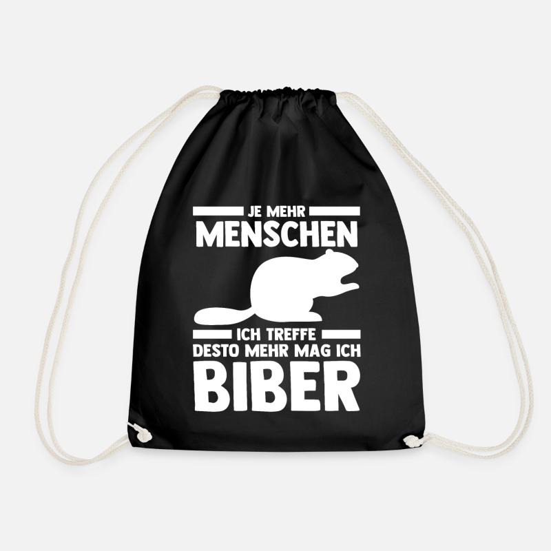 Nagetier Biberliebhaber Biber - Turnbeutel - Schwarz