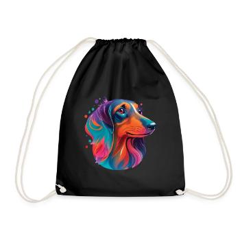 Dachshund Dachshund Dog Dogs Dogs Dog Love Pet - Drawstring Bag - black - Front