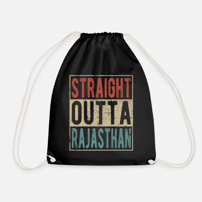 Straight Outta Rajasthan - Turnbeutel - Schwarz