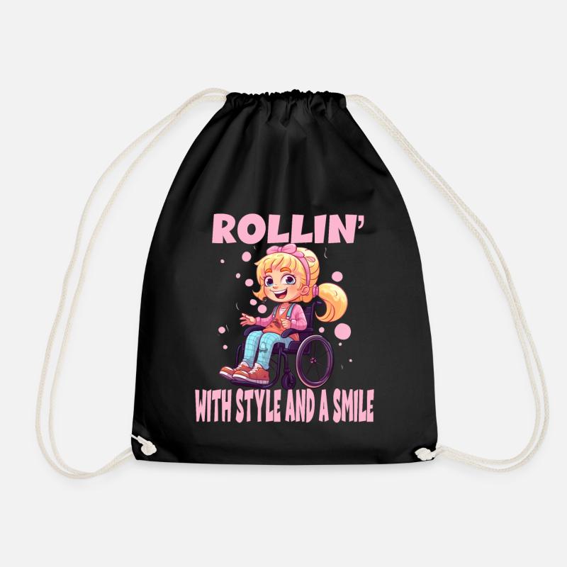 Rollin With Style and a Smile - Turnbeutel - Schwarz