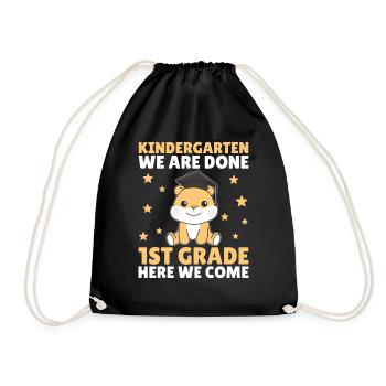 Kids Kindergarten graduate Hamster 1st grade - Turnbeutel - Schwarz - Vorne
