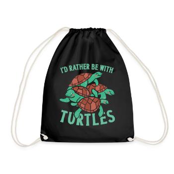 Tortue de mer que je préférerais être - Sac de sport léger - noir - Devant