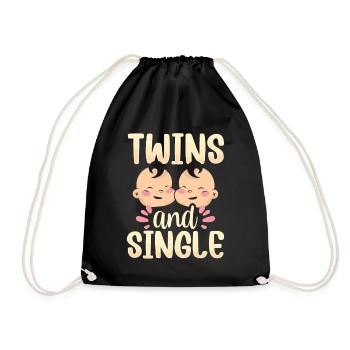 Gemini and single sarcastic humor Gemini - Drawstring Bag - black - Front
