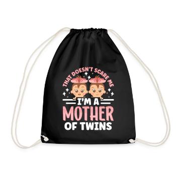 Ça ne me fait pas peur, je suis maman de jumeaux - Sac de sport léger - noir - Devant