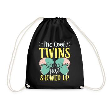 The cool twins have just surfaced humor - Drawstring Bag - black - Front