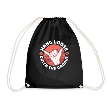Surf, kitesurf, wakeboard, beach surfers - Sac de sport léger - noir - Devant