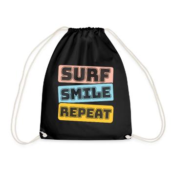 Surf, kitesurf, wakeboard, beach surfers - Sac de sport léger - noir - Devant
