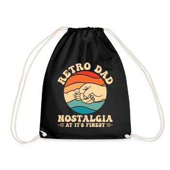 Retro Vintage Daddy 60s 70s 80s 90s Costume de fête - Sac de sport léger - noir - Devant