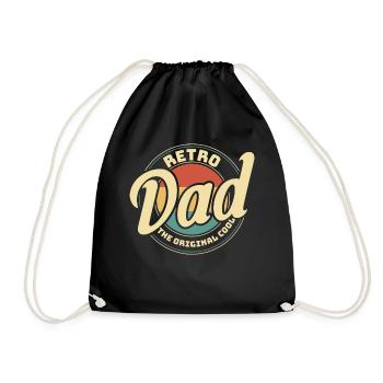Retro Vintage Daddy 60s 70s 80s 90s Costume de fête - Sac de sport léger - noir - Devant