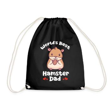 World's Best Hamster Dad Feldhamster Goldhamster - Turnbeutel - Schwarz - Vorne