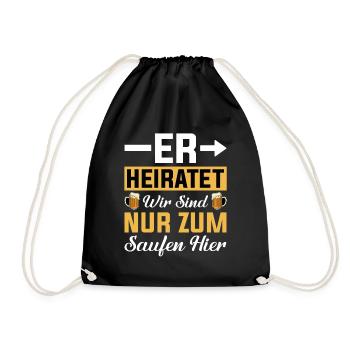 Junggesellenabschied Mann - Turnbeutel - Schwarz - Vorne