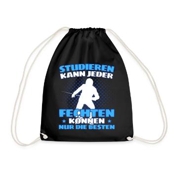 Lustiger Fecht Spruch für Fechter und - Turnbeutel - Schwarz - Vorne