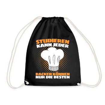BACKEN KÖNNEN NUR DIE BESTEN - Bäcker Konditor - Turnbeutel - Schwarz - Vorne