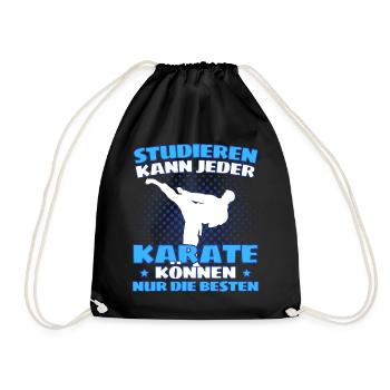 Lustiger Karate Spruch Karateanzug für - Turnbeutel - Schwarz - Vorne