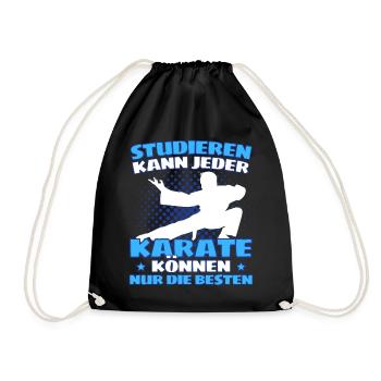 Lustiger Karate Spruch Karateanzug für - Turnbeutel - Schwarz - Vorne