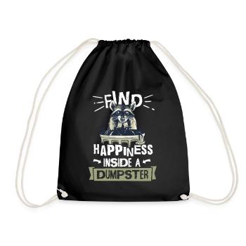Amateur de raton laveur ramassant des ordures, - Sac de sport léger - noir - Devant