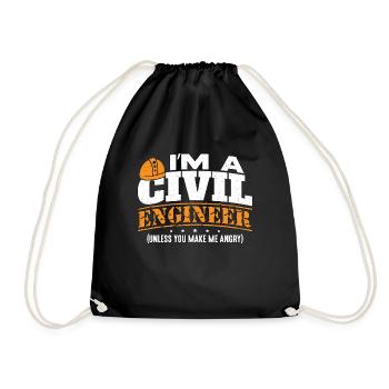 Génie civil Je suis un entrepreneur en génie civil - Sac de sport léger - noir - Devant