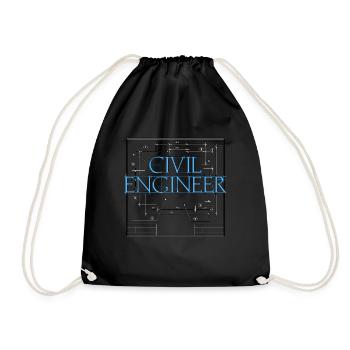 Entrepreneur en génie civil pour projets de construction - Sac de sport léger - noir - Devant