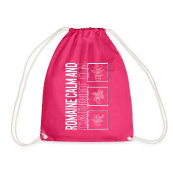 Romaine Calm Und Karotte auf, Gartenpflanze - Turnbeutel - Fuchsia - Vorne