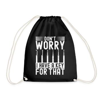 Schlüsseldienst Locksmith Dietrich - Drawstring Bag - black - Front