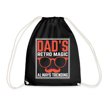 Super Dad, Daddy, Best Dad Dad Father's Day - Drawstring Bag - black - Front
