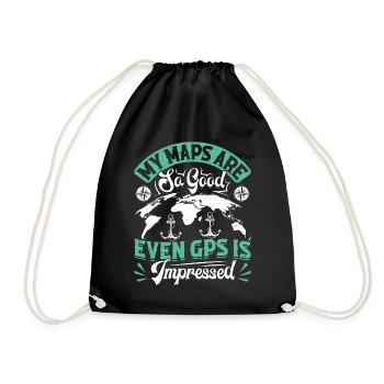 Cartographers - Drawstring Bag - black - Front