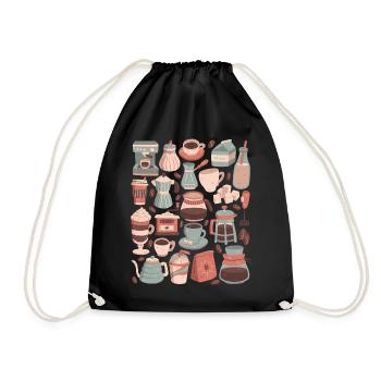 Kaffee - Turnbeutel - Schwarz - Vorne