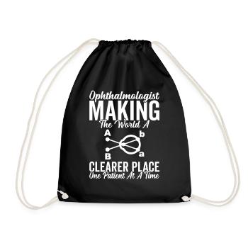 Ophthalmologist makes the world clearer opticians - Drawstring Bag - black - Front