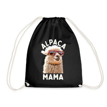Alpaga Mama Alpaga Mère Lama Fête des mères Alpaga - Sac de sport léger - noir - Devant