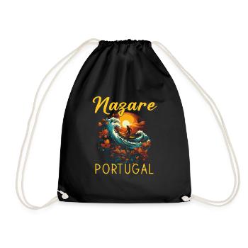 Nazare, Portugal - Turnbeutel - Schwarz - Vorne