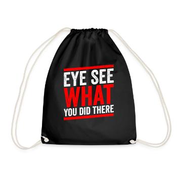 Ophthalmologist's eye you can see what they did there - Drawstring Bag - black - Front