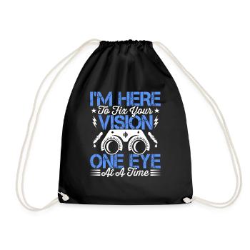 Ophthalmologist Correct your vision Opticians - Drawstring Bag - black - Front