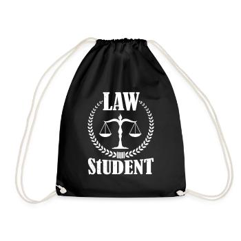 Jurastudent Rechtsanwalt Jurist Anwalt Jura - Turnbeutel - Schwarz - Vorne