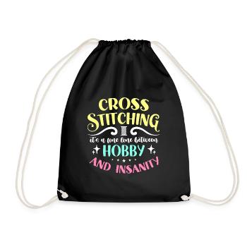 Le point de croix C’est une fine ligne entre la couture - Sac de sport léger - noir - Devant